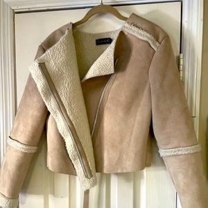 Suede fur lined Jacket
